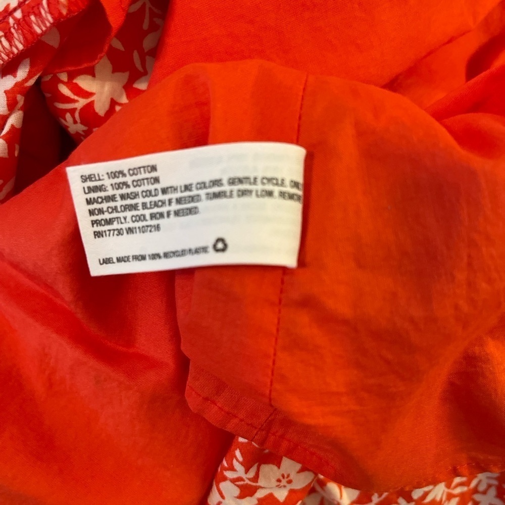 The Nines by Hatch red floral maternity button front 3/4 sleeve maxi dress. XXL. - Picture 7 of 9